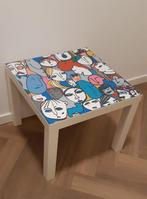 Ikea bijzettafeltje exclusief Faces Beckmans design, Minder dan 55 cm, Vierkant, Zo goed als nieuw, Hout