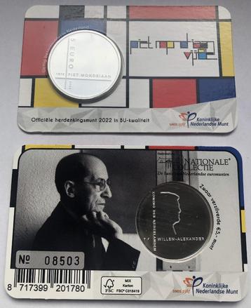 2022 COINCARD 5 EURO PIET MONDRIAAN VIJFJE *BU* beschikbaar voor biedingen