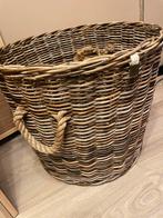 Grote Riviera maison mand rond rotan, Huis en Inrichting, Woonaccessoires | Schalen en Manden, Ophalen, Rond, Riet