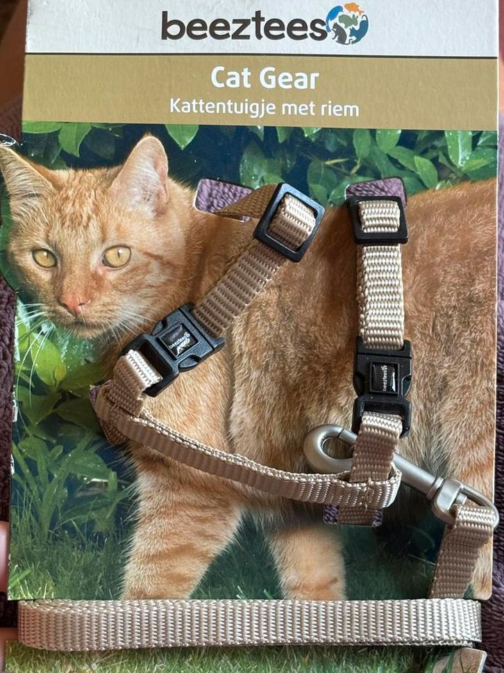 Beeztees Nylon Kattentuig Uni - Beige nieuw!, Dieren en Toebehoren, Kattenhalsbanden en Penningen, Nieuw, Ophalen of Verzenden