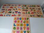 3 houten puzzels, Kinderen en Baby's, Speelgoed | Kinderpuzzels, 10 tot 50 stukjes, Van hout, Zo goed als nieuw, 2 tot 4 jaar