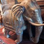 Messing beslagen olifant 110  cm, Ophalen of Verzenden