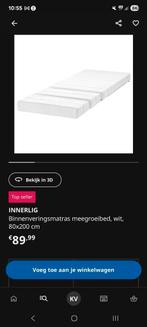 Matras mee groei bed, Ophalen, Zo goed als nieuw, Eenpersoons, 200 cm