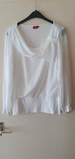 LIV  WITTE BLOUSE MET WATERVALHALS MET DETAILS MAAT L, Kleding | Dames, Blouses en Tunieken, Wit, Maat 42/44 (L), Nieuw, Ophalen of Verzenden
