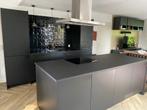 Luxe Mat Zwarte Eilandkeuken+GEDEMONTEERD DIRECTBESCHIKBAAR, Wit, Overige typen, Ophalen of Verzenden, Zo goed als nieuw