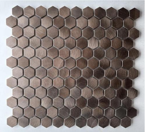 mozaiëk reflections  hexagon bronze 23x23mm, Doe-het-zelf en Verbouw, Tegels, Nieuw, Wandtegels, Overige materialen, 20 tot 40 cm