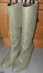 Mooie groene (salie? olijf?) leren Dick Boons laarzen Mt 40, Ophalen, Hoge laarzen, Dick Boons, Gedragen