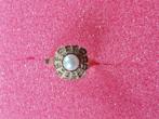 Vintage gouden ring 14 karaat met parel, Gebruikt, ?, 17 tot 18, Dame