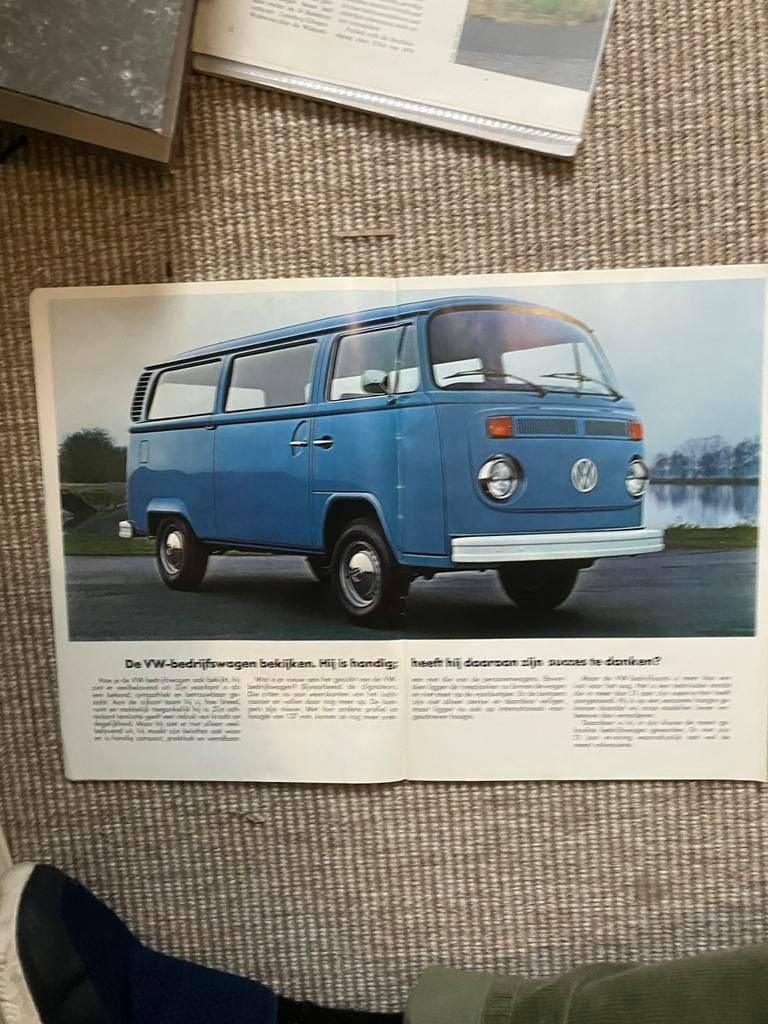 Folder vw t2 transporter bedrijfswagen, Ophalen of Verzenden, Gelezen, Volkswagen