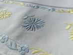 Vintage *zgan* beddengoed geborduurd 1x laken 2x sloop (A27), Ophalen of Verzenden, Zo goed als nieuw, Eenpersoons