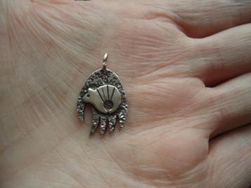 echt zilveren hangertje klauw beer native american sterling beschikbaar voor biedingen