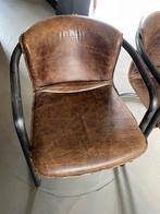 6 eetkamerstoelen, Huis en Inrichting, Ophalen, Bruin, Leer, Zo goed als nieuw