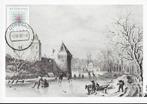 Utrecht ijstafereel ansichtkaart (615 )1e dag uitgifte 1987, Ophalen of Verzenden, 1980 tot heden, Ongelopen, Noord-Brabant