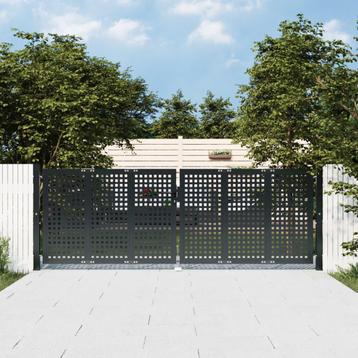 Poort 300x125 cm staal antracietkleurig beschikbaar voor biedingen