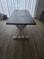 Mooie mangohouten eettafel met kruispoot van Riverwoods, Huis en Inrichting, Tafels | Eettafels, Vijf personen of meer, 150 tot 200 cm