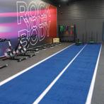 Sprinttrack / Sledgetrack Blauw / witte streep (2 x 14.75m), Sport en Fitness, Fitnessmaterialen, Nieuw, Overige typen, Ophalen of Verzenden
