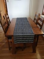 Eiken eethoek, Huis en Inrichting, Complete eetkamers, Ophalen, Gebruikt, 4 tot 6 stoelen