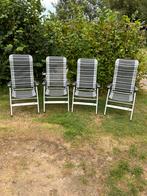 4x campingstoel en 2x een voetensteun, Caravans en Kamperen, Ophalen, Gebruikt, Campingstoel