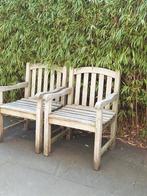 2 goede hardhouten  tuinstoelen, Ophalen, Gebruikt, Hout