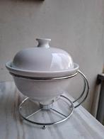 Witte Soepterrine met Warmhouder, Huis en Inrichting, Keuken | Keukenbenodigdheden, Ophalen of Verzenden, Nieuw