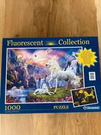 Clementoni Fluorescent Eenhoorn Puzzel 1000 Stukjes, Ophalen of Verzenden, Gebruikt, Legpuzzel