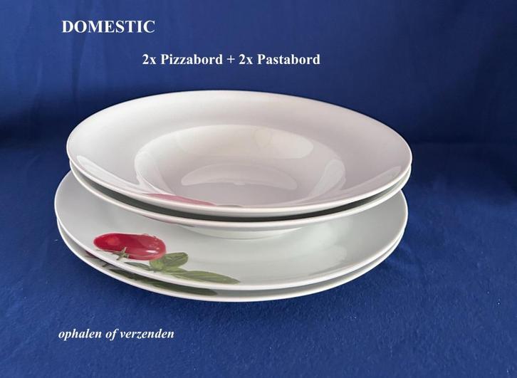 Domestic by Mäser 2x Pizzabord + 2x Pastabord, Huis en Inrichting, Keuken | Servies, Zo goed als nieuw, Bord(en), Overige stijlen