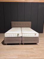 Boxspring Auping matrassen 160x210, Bruin, 210 cm, Tweepersoons, Ophalen of Verzenden