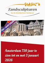 Tickets Zandsculpturen Garderen, 4 stuks Amsterdam 750 jaar, Tickets en Kaartjes, Drie personen of meer, Ticket of Toegangskaart