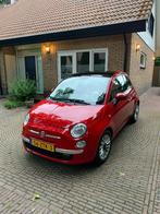 Fiat 500 0.9 85pk Twinair Turbo 2013 Rood (panodak), Auto's, Voorwielaandrijving, Euro 5, Stof, Beige