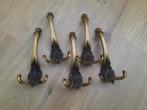 5 stevige messing kapstokhaken, Ophalen, Gebruikt, Wandhaken, Minder dan 100 cm