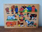 Vintage houten Steinmeier BV Thinker Toys puzzel Boerderij, Ophalen of Verzenden, Zo goed als nieuw