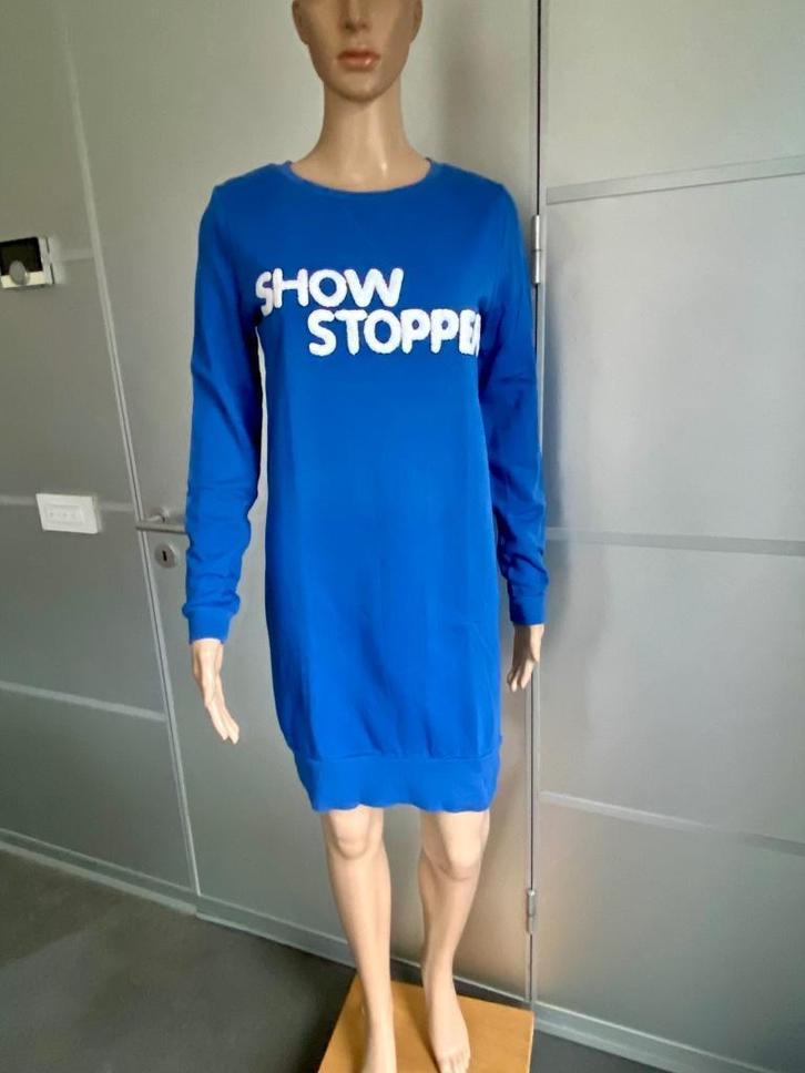 J33 Nikkie maat 34/36=XS/S lange trui jurk top blauw, Kleding | Dames, Truien en Vesten, Zo goed als nieuw, Maat 34 (XS) of kleiner