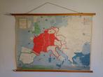 Schoolplaat “Europa tijdens de Carolingen” - 1953, Ophalen of Verzenden, Geschiedenis