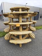 Talen ronde 8 persoons picknicktafels met open instap!!, Ophalen, Nieuw, Rond, Hout