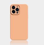 Luxe licht oranje hoes voor iPhone 14 Pro Max siliconen case, Nieuw, Hoesje of Tasje, IPhone 14 Pro Max, Ophalen of Verzenden