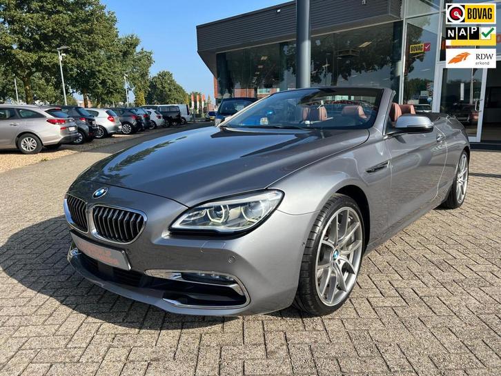 BMW 6-serie Cabrio 640xi Automaat, Leer, Navigatie, lane ass, Auto's, BMW, Bedrijf, Te koop, 6-Serie, 360° camera, 4x4, ABS, Achteruitrijcamera