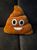 Leuk emoji knuffel kussen poep, Ophalen of Verzenden, Zo goed als nieuw, Kleed of Kussen