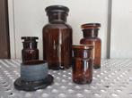 Apothekerspotten bruin glas, Huis en Inrichting, Keuken | Servies, Glas of Glazen, Gebruikt, Ophalen of Verzenden, Glas