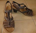 Rieker sandalen maat 41 taupe bruin gevlochten bandje ZGAN, Bruin, Verzenden, Sandalen of Muiltjes, Zo goed als nieuw