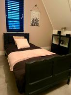 Een mooi off black Brocante bed/eenpersoonsbed, Kinderen en Baby's, Gebruikt, Lattenbodem, 85 tot 100 cm, Ophalen
