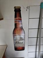 Reclamebord Bud bier 74x19, Ophalen of Verzenden, Zo goed als nieuw, Reclamebord, Plaat of Schild, Overige merken