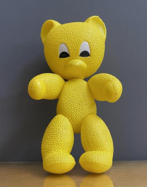 60 jaren gele kunststof BEER met bewegende delen BUMMI, Verzamelen, Beren en Cherished Teddies, Gebruikt, Overige typen, Overige merken