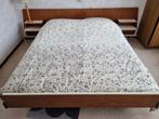 Vinted tweepersoonsbed met nachtkastjes, Gebruikt, Bruin, Vintage, Tweepersoons