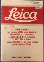 Leica instructions Models M5, CL, Leicaflex,Leicaflex SL/SL2, Ophalen of Verzenden, Overige typen