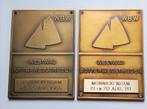 2 x Monnickendam Plaquette Westwal Botter wedstrijden  1985, Ophalen of Verzenden, Brons, Nederland