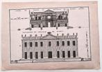 Ets gravure Coupe ou profil du Château de Marly - 1680-1724, Ophalen of Verzenden