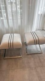 Design Stoelen/Krukjes - Set van 2, Huis en Inrichting, Banken | Voetenbanken en Poefen, Minder dan 50 cm, Vierkant, Ophalen of Verzenden