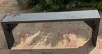 Bankje, sidetable, tuinbankje, zwart, hout, Huis en Inrichting, Ophalen, Gebruikt, 100 tot 150 cm, 25 tot 50 cm