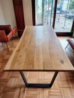 Bart boomstamtafel merk Spoinq 240x100x76 zwart onderstel, Ophalen, 100 tot 150 cm, Eikenhout, Zo goed als nieuw