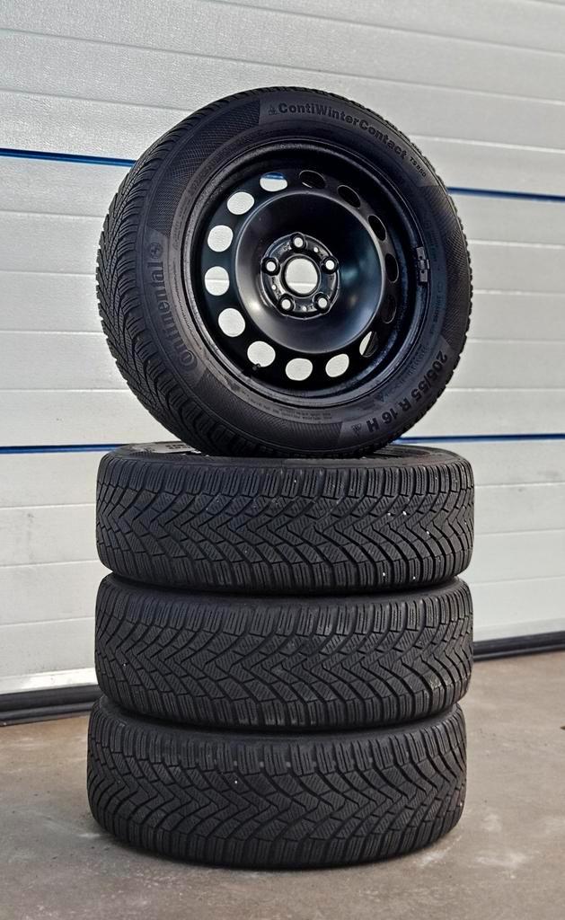 16" Orig Volkswagen Golf Caddy velgen+GOEDE Winterbanden, Auto-onderdelen, Banden en Velgen, Banden en Velgen, Winterbanden, 16 inch